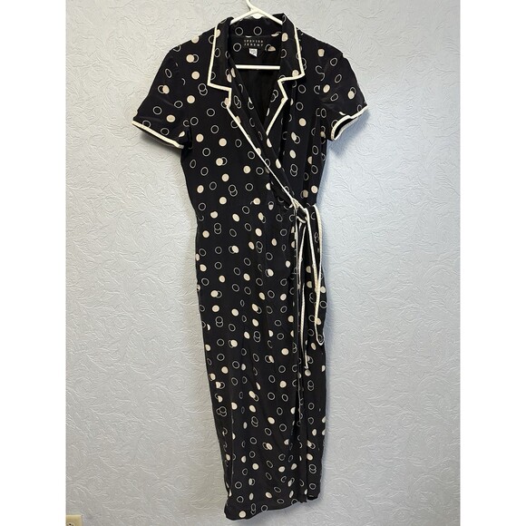 Spenser Jeremy Size 8 100% Silk Long Wrap Dress N6 - Picture 1 of 6